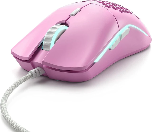 Main image of Glorious Gaming Mouse - Model O Minus, 58g Ultra-Light Honeycomb Mouse, Limited Edition Matte Pink - USB Gaming Mouse