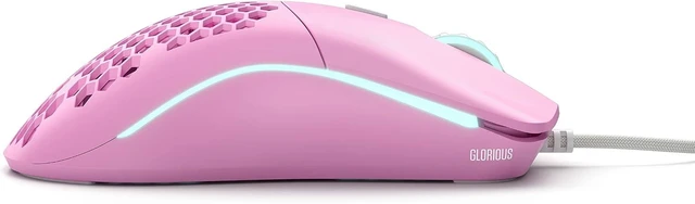 Alt view image 5 of 7 - Glorious Gaming Mouse - Model O Minus, 58g Ultra-Light Honeycomb Mouse, Limited Edition Matte Pink - USB Gaming Mouse