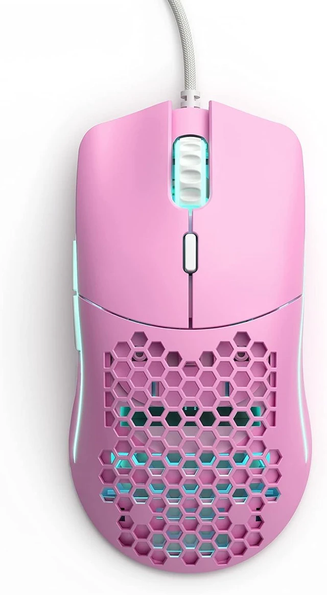 Alt view image 6 of 7 - Glorious Gaming Mouse - Model O Minus, 58g Ultra-Light Honeycomb Mouse, Limited Edition Matte Pink - USB Gaming Mouse
