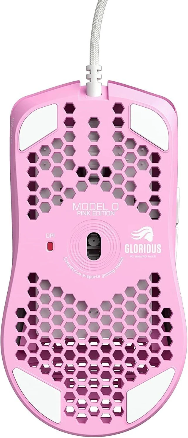 Alt view image 7 of 7 - Glorious Gaming Mouse - Model O Minus, 58g Ultra-Light Honeycomb Mouse, Limited Edition Matte Pink - USB Gaming Mouse