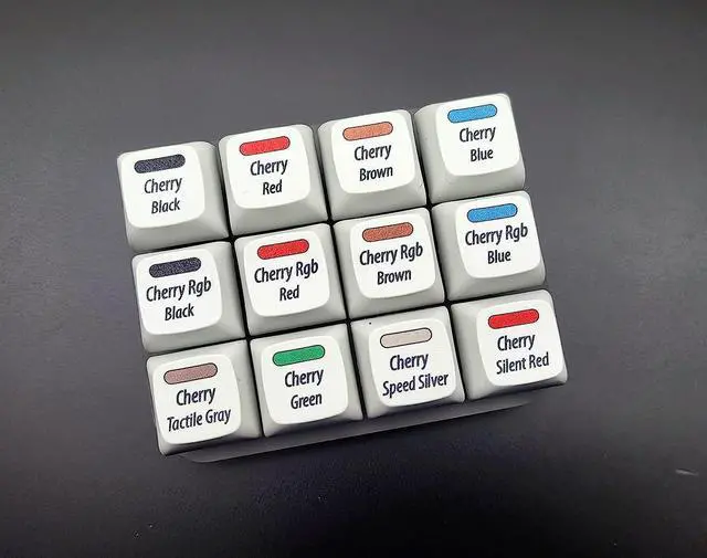 Main image of Max keyboard Cherry MX Switch Tester Sampler 12-Key Mechanical Keyboards Testing Tool with Printed PBT Keycaps