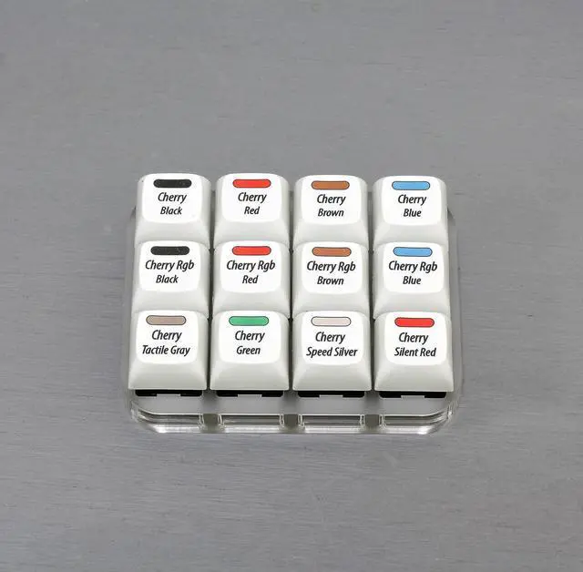 Alt view image 6 of 7 - Max keyboard Cherry MX Switch Tester Sampler 12-Key Mechanical Keyboards Testing Tool with Printed PBT Keycaps