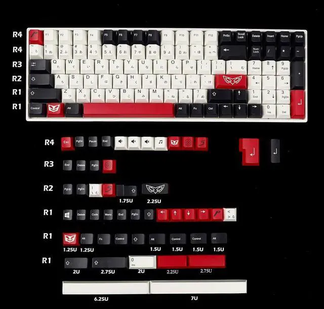 Alt view image 2 of 7 - 152 Key Metaverse P5 Dye Sub Keycaps PBT Cherry Profile ANSI ISO Key Caps for TKL 61 64 68 75 87 96 104 108 Keychron MX Keyboard