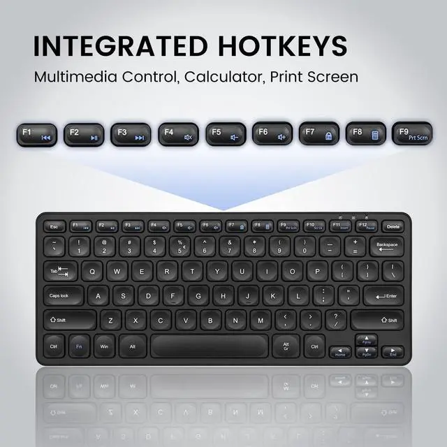 Alt view image 5 of 7 - Perixx PERIBOARD-416 Wired Mini USB Keyboard with 4 Hubs - X Type Scissor Keys - Detachable USB-C and A Cable - US English