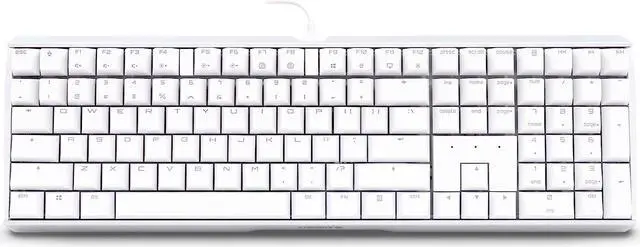 Alt view image 2 of 7 - Cherry MX 3.0 S Wired Mechanical Gaming Keyboard. Aluminum Housing Built for Gamers w/MX Red Switches. RGB Backlit Color Display Over 16m Colors. from The Makers of MX. Full Size. Pure White.