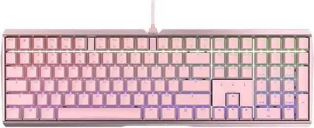 Alt view image 2 of 7 - Cherry MX 3.0 S Wired Mechanical Gaming Keyboard. Aluminum Housing Built for Gamers w/MX Silent Red Switches. RGB Backlit Color Display Over 16m Colors. Pink
