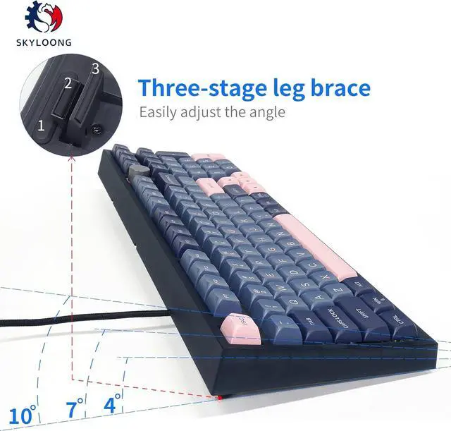 Alt view image 7 of 7 - YMDK Plastic GK980 Triple-Mode 4 Knobs Gasket RGB Hot Swappable Macro Programmable Bluetooth Wired 2.4G Mechanical Keyboard Barebone