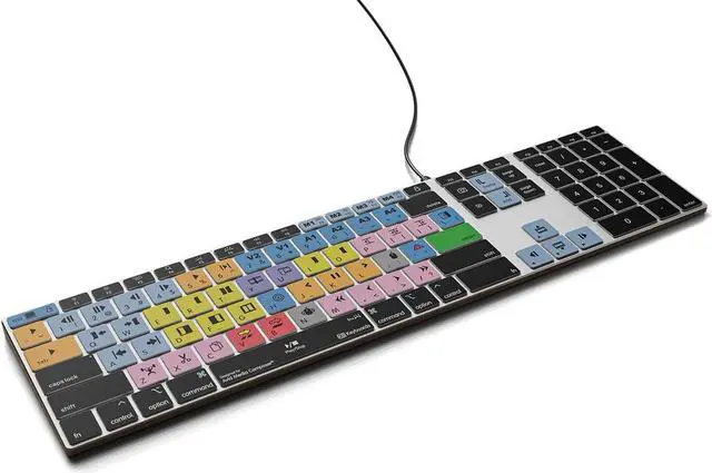 Alt view image 2 of 7 - KB Covers Avid Media Composer Keyboard | Backlit Pro Aluminum Editing Keyboard for Windows Wired USB-A Connection | Color-Coded Shortcuts for Faster, More Efficient Video Editing