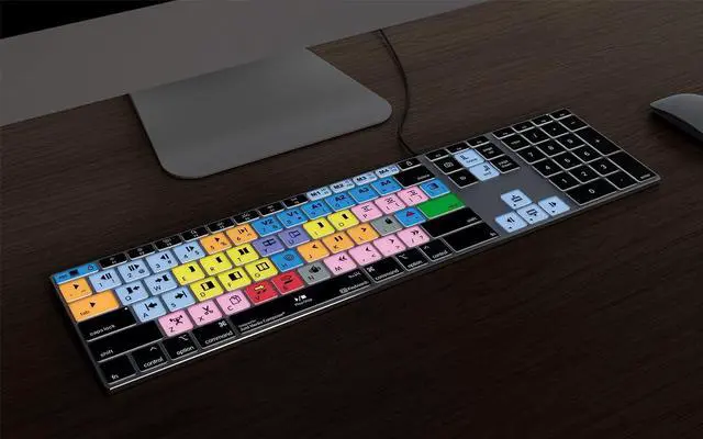 Alt view image 4 of 7 - KB Covers Avid Media Composer Keyboard | Backlit Pro Aluminum Editing Keyboard for Windows Wired USB-A Connection | Color-Coded Shortcuts for Faster, More Efficient Video Editing