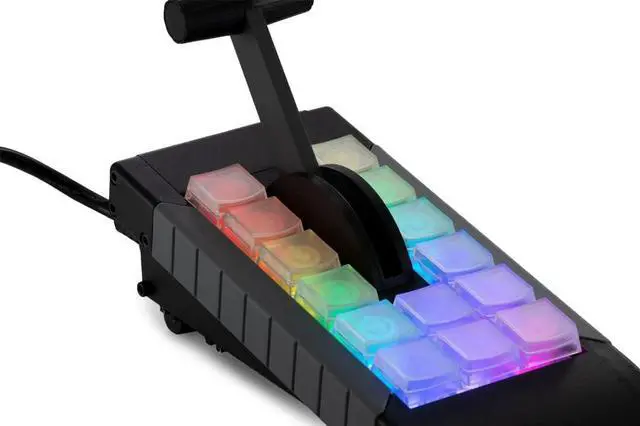 Alt view image 4 of 6 - X-keys XBE-14 USB T-bar RGB Backlit Programmable USB Keypad for Switching or Instant Replay with vMix & Central Control, Made in USA