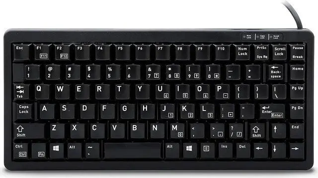 Main image of Cherry G84-4100LCAUS-2 Compact Wired Keyboard - PS/2, USB, Black