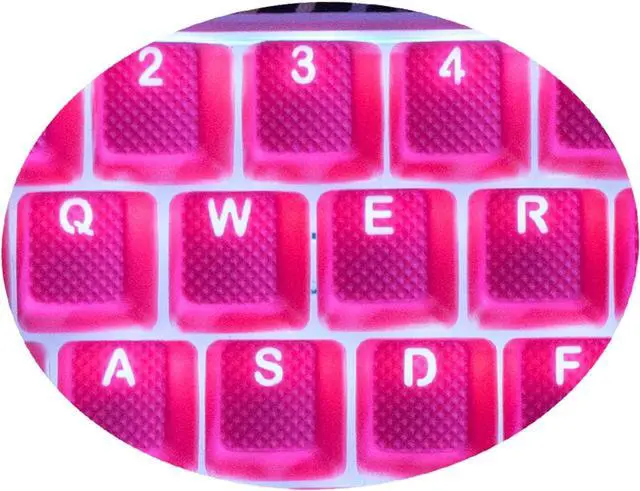 Alt view image 2 of 5 - TAI-HAO Rubber Gaming Backlit Keycaps Set - 22 Keys Compatible with Cherry MX Switch Types Keyboard (Neon Pink)