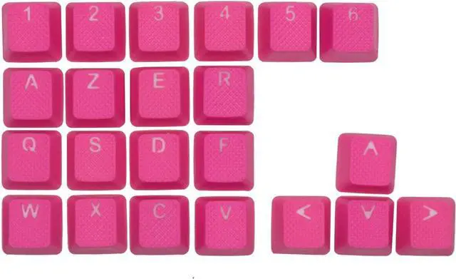 Alt view image 5 of 5 - TAI-HAO Rubber Gaming Backlit Keycaps Set - 22 Keys Compatible with Cherry MX Switch Types Keyboard (Neon Pink)