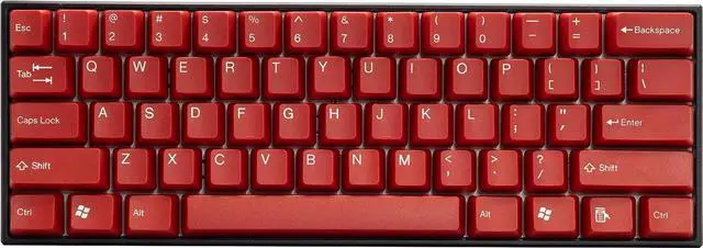 Alt view image 2 of 6 - TAI-HAO OEM Profile Red Keycaps 122 ANSI Layout Compatible with All MX Types Keyboards(61/87/104/108+1.75u+2u Shift Key+1.5u Ctrl/Alt +1.25u FN +7U) Custom Keycap Set