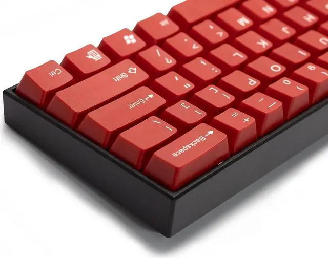 Main image of TAI-HAO OEM Profile Red Keycaps 122 ANSI Layout Compatible with All MX Types Keyboards(61/87/104/108+1.75u+2u Shift Key+1.5u Ctrl/Alt +1.25u FN +7U) Custom Keycap Set