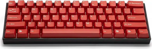 Alt view image 5 of 6 - TAI-HAO OEM Profile Red Keycaps 122 ANSI Layout Compatible with All MX Types Keyboards(61/87/104/108+1.75u+2u Shift Key+1.5u Ctrl/Alt +1.25u FN +7U) Custom Keycap Set