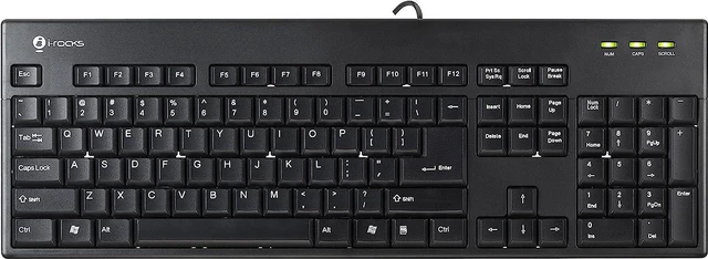 Alt view image 2 of 3 - I-Rocks Washable Keyboard, Black (IRK32W-BK)