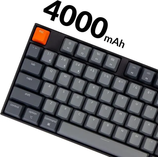 Alt view image 7 of 7 - Keychron K10 Wireless Mechanical Gaming Keyboard, Hot-Swappable 104 Keys Full Size Gateron G Pro Brown Switch, White LED Backlight USB-C Wired Bluetooth Professional Office Keyboard for Mac/Windows