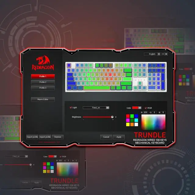 Alt view image 7 of 7 - K668 RGB Gaming Keyboard, 104 Keys + Extra 4 Hotkeys Wired Mechanical Keyboard w/Sound Absorbing Foams, Upgraded Hot-swappable Socket, Mixed Color Keycaps, Red Switch