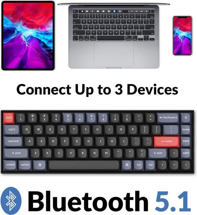 Alt view image 3 of 7 - Keychron K6 Pro Wireless Custom Mechanical Keyboard, QMK/Launcher Programmable Macro, Hot-Swappable Keychron K Pro Brown Switch Keyboard, 65% Layout RGB Backlit Office Keyboard for Mac Windows Linux