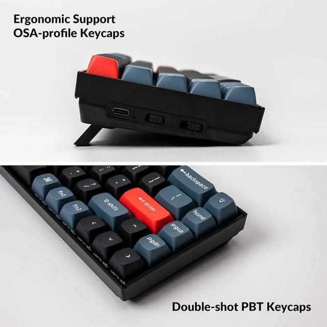 Alt view image 6 of 7 - Keychron K6 Pro Wireless Custom Mechanical Keyboard, QMK/Launcher Programmable Macro, Hot-Swappable Keychron K Pro Brown Switch Keyboard, 65% Layout RGB Backlit Office Keyboard for Mac Windows Linux