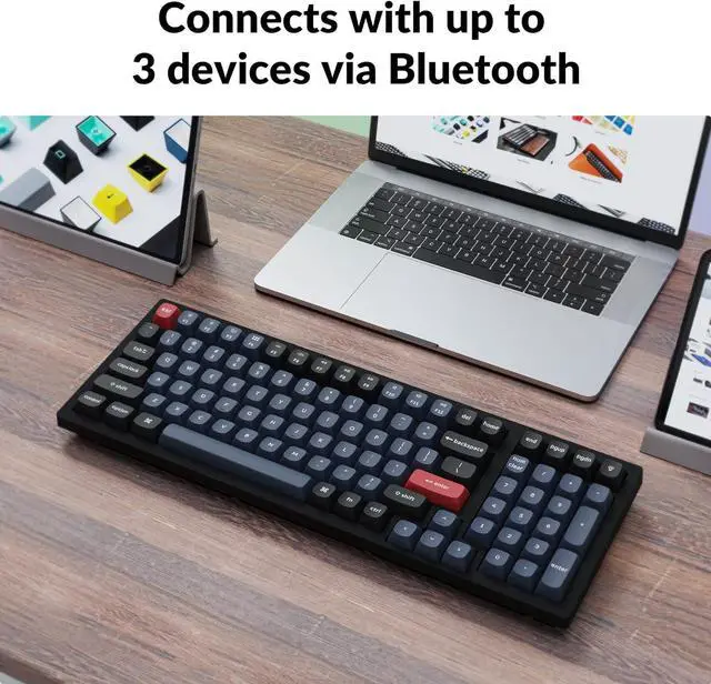Alt view image 4 of 7 - Keychron K4 Pro Custom Wireless Mechanical Keyboard, 96 Keys Hot-swappable QMK/VIA Programmable Macro with K Pro Brown Switch RGB Backlit Compatible Mac Windows Linux - Black