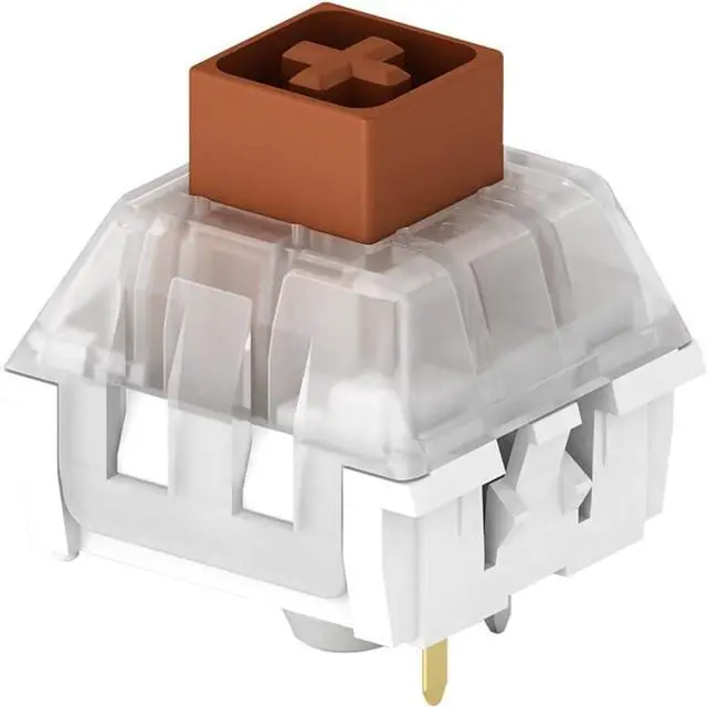 Main image of Kailh Box Switch Brown for Mechanical Gaming Keyboard 3 Pin Plate Mounted/RGB/SMD Waterproof MX Lever Switch (108pcs Brown)