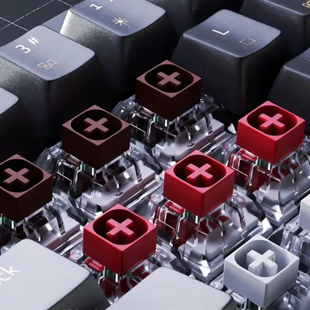 Alt view image 5 of 7 - Kailh Box Switch Brown for Mechanical Gaming Keyboard 3 Pin Plate Mounted/RGB/SMD Waterproof MX Lever Switch (108pcs Brown)