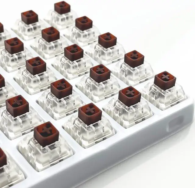 Alt view image 6 of 7 - Kailh Box Switch Brown for Mechanical Gaming Keyboard 3 Pin Plate Mounted/RGB/SMD Waterproof MX Lever Switch (108pcs Brown)