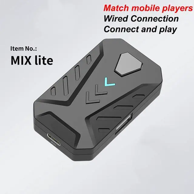 Alt view image 5 of 7 - Zyyini One-Handed Keyboard and Mouse Converter, Gaming Keyboard and Mouse Combination, Keyboard and Mouse Converter Set, Without Emulator, Without delay, with Quick Charging Interface(Black)