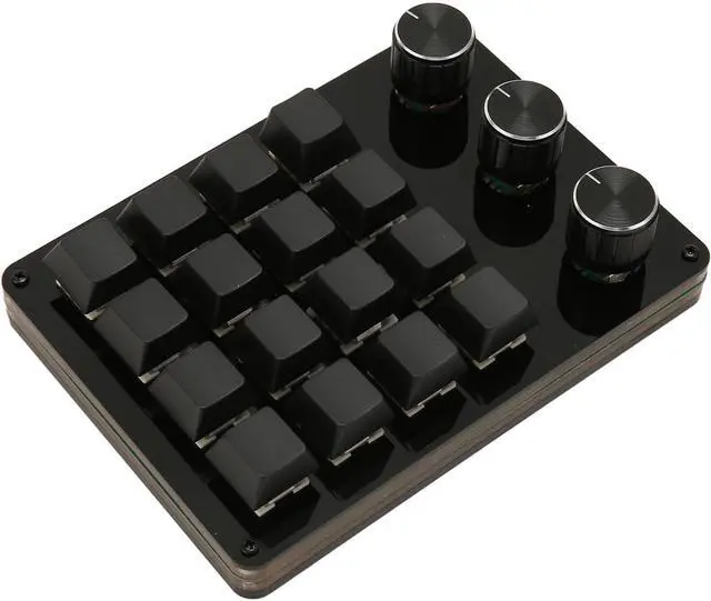 Alt view image 3 of 7 - 16 Keys, 3 Knobs, Blue Switch Mechanical Hot Swappable Mini Keypad for Gaming Office Media with Programmable Function, USB Wired Connection, Separate Design