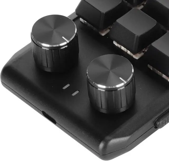 Alt view image 4 of 7 - Mini Custom Keypad with 12 Mechanical Keys and 2 Knobs, Programmable Red for Gaming and Multimedia Control, Widely Compatible with, Vista, OS X (Wired USB)