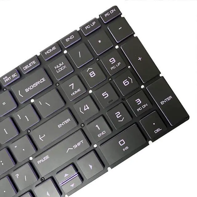 Alt view image 4 of 7 - GinTai Laptops US Keyboard Backlit Purple for HP Pavilion Gaming 15-DK 15-EC 15-CX 15-DK0055WM 15-DK0056WM 15-DK1056WM 15-DK000 NSK-XN2BC PK1328B1B0900101