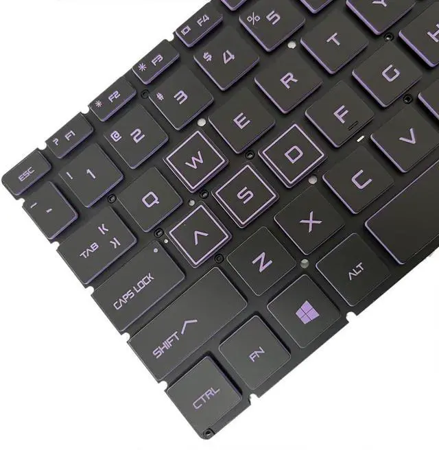 Alt view image 6 of 7 - GinTai Laptops US Keyboard Backlit Purple for HP Pavilion Gaming 15-DK 15-EC 15-CX 15-DK0055WM 15-DK0056WM 15-DK1056WM 15-DK000 NSK-XN2BC PK1328B1B0900101