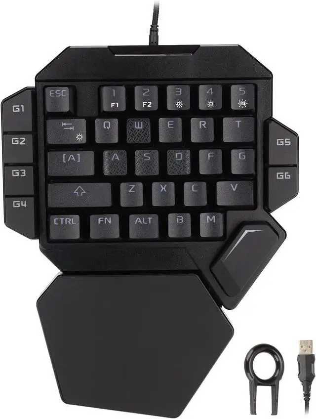 Main image of One Handed Keyboard, Half Mini Gaming Keyboard, 35 Keys Sensitive Control, 6 Programmable Keys, Ergonomic Design, RGB Backlit, Wide Compatibility, for Win Systems