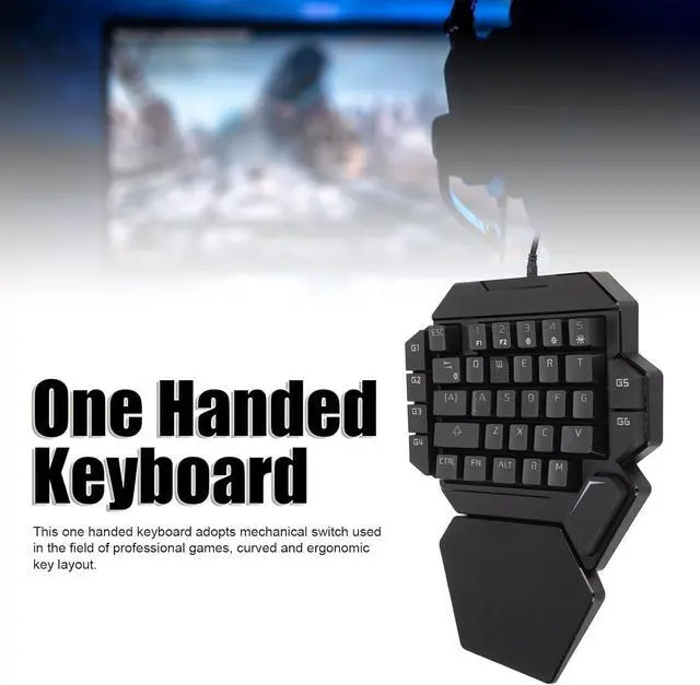 Alt view image 6 of 7 - One Handed Keyboard, Half Mini Gaming Keyboard, 35 Keys Sensitive Control, 6 Programmable Keys, Ergonomic Design, RGB Backlit, Wide Compatibility, for Win Systems