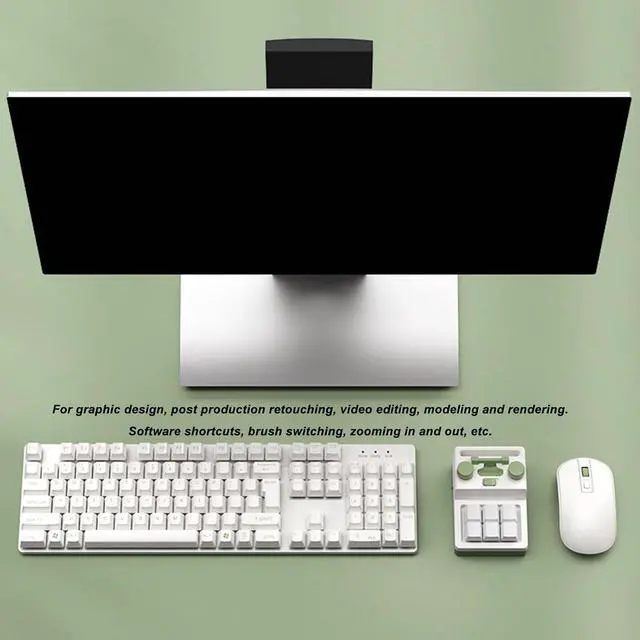 Alt view image 4 of 7 - Mini 6 Key Bluetooth Mechanical Keypad, Multifunctional Shortcut Programmable Macro Keyboard with RGB Lighting Hot Swappable for Gaming