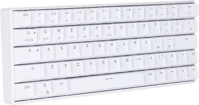 Main image of Mechanical Gaming Keyboard, Mechanical Keyboard Long Battery Life Ergonomic Design Small Portable White for Gaming for Office for Home (Blue Switch)