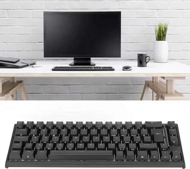Alt view image 4 of 7 - Wired Mechanical Keyboards, 68 Keys USB Type C Connection Compact Gaming Keyboard, Fast Stable Transmission Dynamic RGB Backlit for Win System for OS X System for Computer