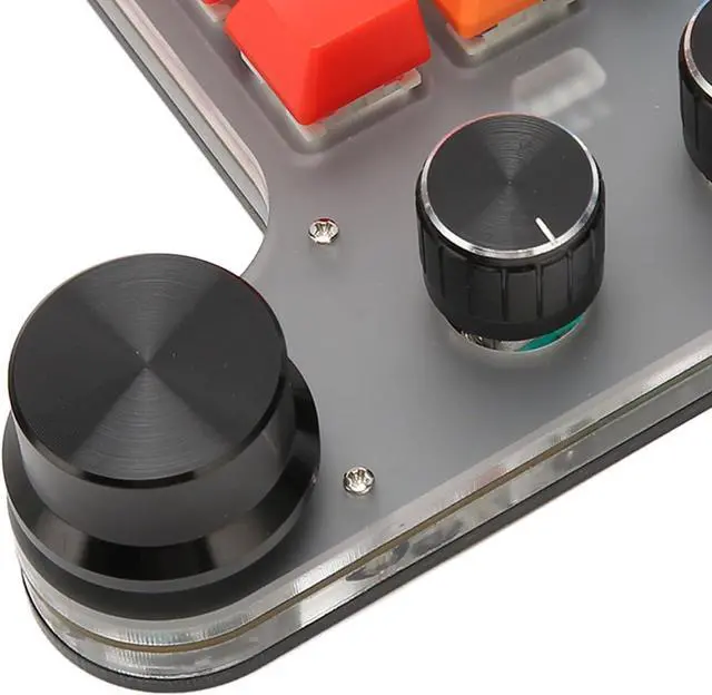 Alt view image 7 of 7 - Mini Custom Keypad with 9 Keys 3 Knobs, Programmable RGB Backlit Macro Keypad for Gaming Software, Supports USB and BT Connection, Wide Application for Office, Stock, Games, etc.