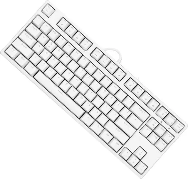 Alt view image 7 of 7 - F87 Mechanical Keyboard, Conversion Function Wired Mechanical Keyboard White Light Brown Switch 87 Keys Professional Gaming Chip for Home (White)