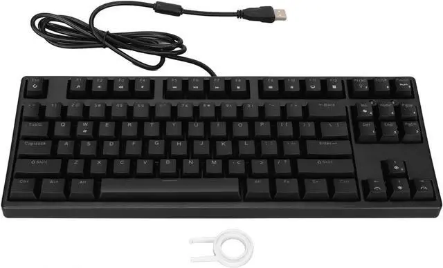 Alt view image 6 of 7 - 87 Key Mechanical Keyboard, Wired Linear Action Switch Gaming Keyboard Multiple Lighting Modes Ergonomic PC Keyboard Built in Professional Grade Game Chip (Black)