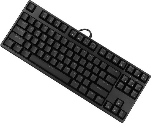 Alt view image 2 of 7 - 87 Key Mechanical Keyboard, Wired Linear Action Switch Gaming Keyboard Multiple Lighting Modes Ergonomic PC Keyboard Built in Professional Grade Game Chip (Black)