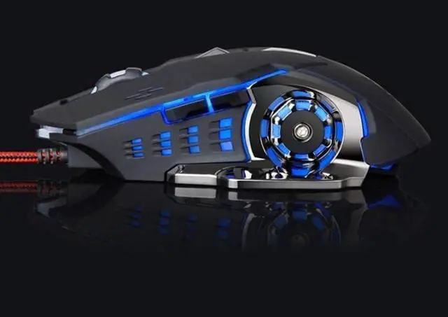 Alt view image 6 of 6 - Keyboard Mouse Combo, Keyboard Rainbow Backlit Wired Gaming Keyboard Mouse Combo,LED 104 Keys USB Ergonomic Wrist Rest Keyboard,for Laptop,PC,Desktop,Computer,Windows