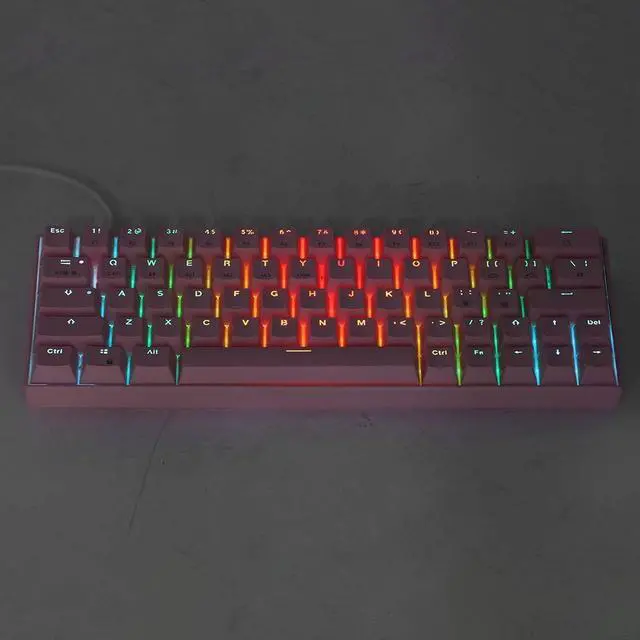 Alt view image 5 of 7 - 3 Modes Wireless Mechanical Keyboard Pink 2.4G RGB Wireless Mechanical Gaming Keyboard with 3 Modes N Key Rollover Brown Switch