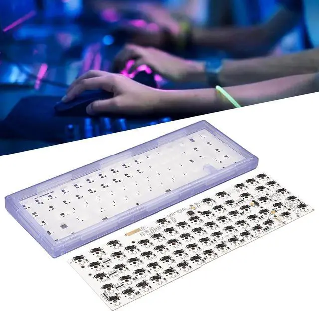 Alt view image 5 of 7 - DIY Mechanical Keyboard Kit, 67 Keys Wired Custom Gaming Keyboard, Switch Hot Swap RGB Backlit, Widely Compatible with Win 11, OS X, ABS Shell High Hardness (Purple)