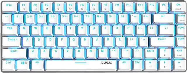 Main image of AK33 82 Keys USB Wired Mechanical Keyboard Monochromatic Backlight Gaming Keyboard White with Black Switches