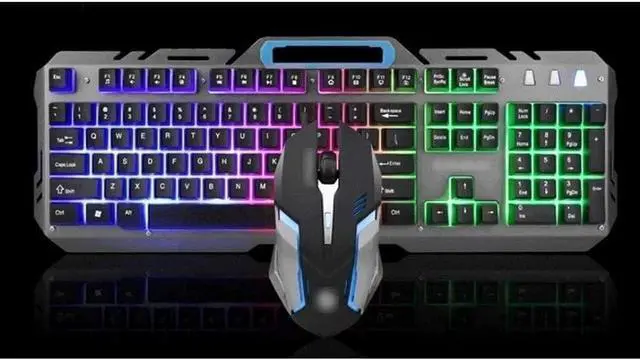 Alt view image 6 of 6 - Marycan Keyboard Mouse Combo, Mechanical Gaming Keyboard and Mouse Wired LED Backlit Keyboard Mouse Rainbow Backlit Keyboard Mouse Battery Metal Panel Gaming Keyboard and Mouse,for Office,Home,Laptop,