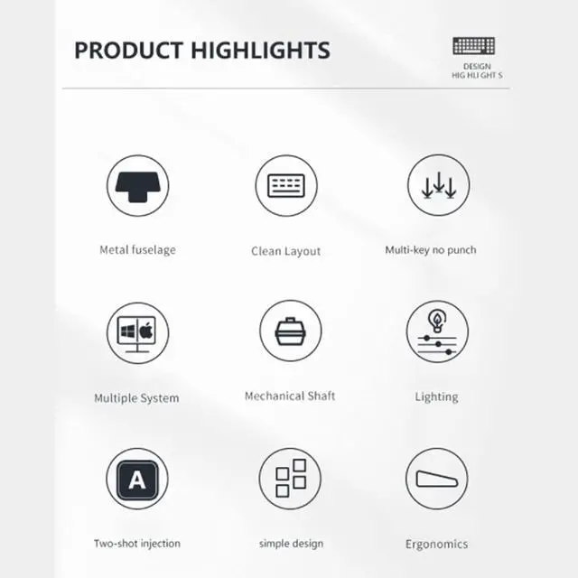 Alt view image 6 of 7 - LJFLI Gaming Keyboard Mechanical Wired Green Axis Office Keyboard E-Sports Computer Games