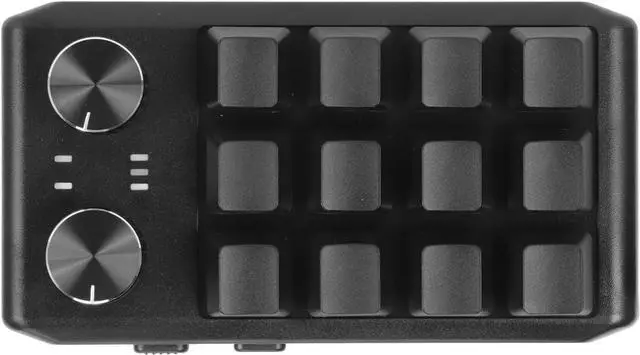 Alt view image 5 of 7 - Mini Custom Keypad with 12 Mechanical Keys and 2 Knobs, Programmable Red for Gaming and Multimedia Control, Widely Compatible with, Vista, OS X (Wired USB)